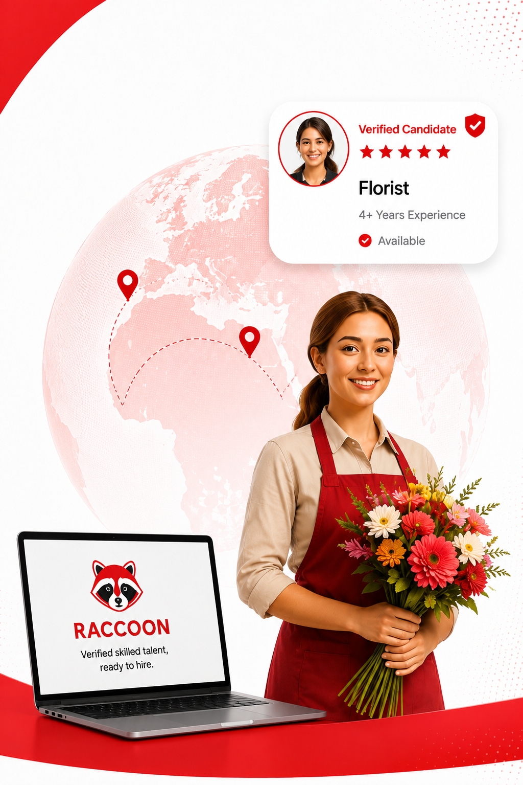 Verified skilled workers ready to hire on Raccoon